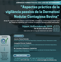 Sessió informativa d’urgència sobre la Dermatosi Nodular Contagiosa Bovina